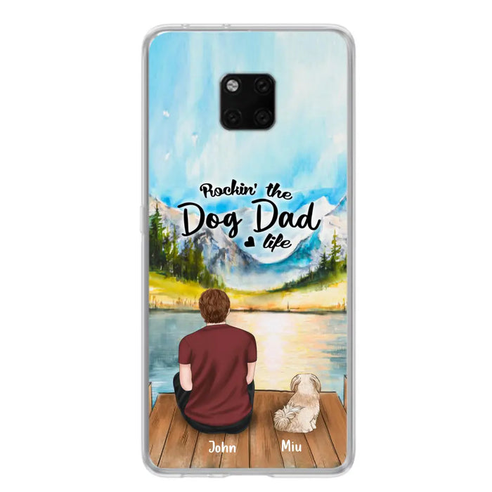 Custom Personalized Pet Mom/Dad Phone Case - Chubby or Slim with up to 7 Pets - Rocking The Dog Dad Life