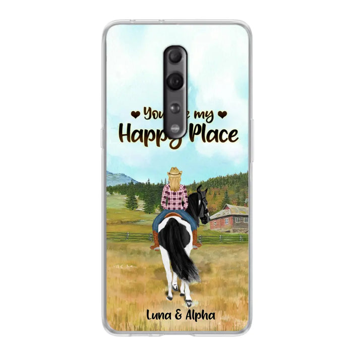 Custom Personalized Horse Riding Phone Case - You Are My Happy Place - Case Phone For Xiaomi, Oppo And Huawei