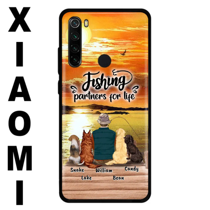 Custom Personalized Fishing Man Phone Case - Upto 4 Dogs - Phone Case For Xiaomi, Huawei and Oppo - 4TC88X