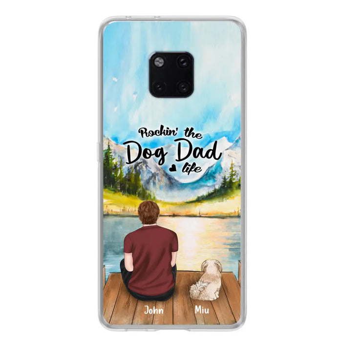 Custom Personalized Pet Mom/Dad Phone Case - Chubby or Slim with up to 7 Pets - Rocking The Dog Dad Life