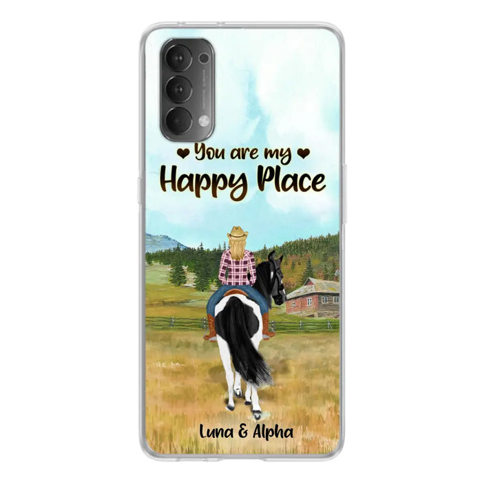 Custom Personalized Horse Riding Phone Case - You Are My Happy Place - Case Phone For Xiaomi, Oppo And Huawei