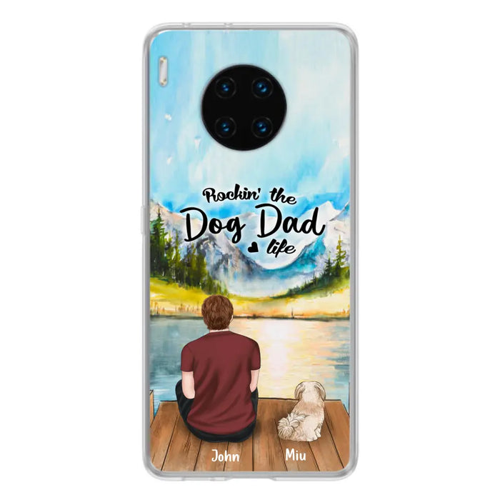 Custom Personalized Pet Mom/Dad Phone Case - Chubby or Slim with up to 7 Pets - Rocking The Dog Dad Life