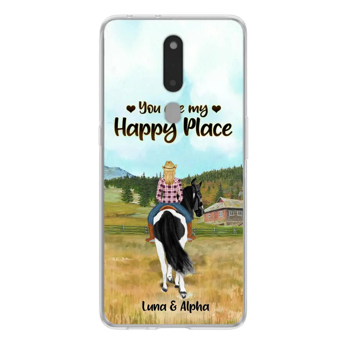 Custom Personalized Horse Riding Phone Case - You Are My Happy Place - Case Phone For Xiaomi, Oppo And Huawei