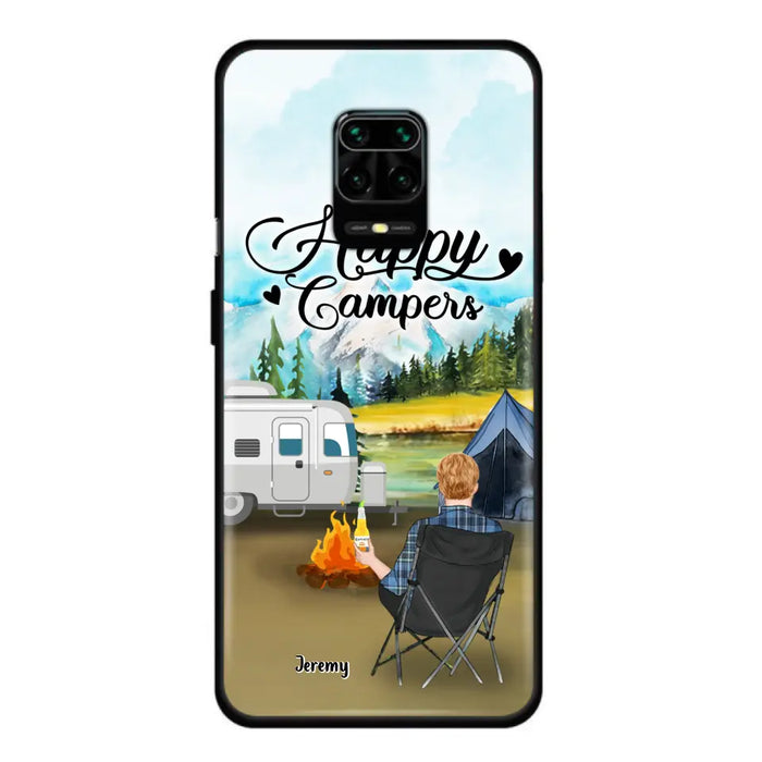 Personalized Camping Phone Case- Single Parent/ Couple With Upto 3 Dogs - Happy Campers - Phone Case For Xiaomi, Oppo, Huawei