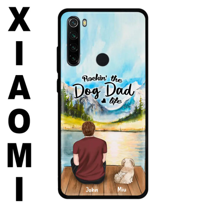 Custom Personalized Pet Mom/Dad Phone Case - Chubby or Slim with up to 7 Pets - Rocking The Dog Dad Life