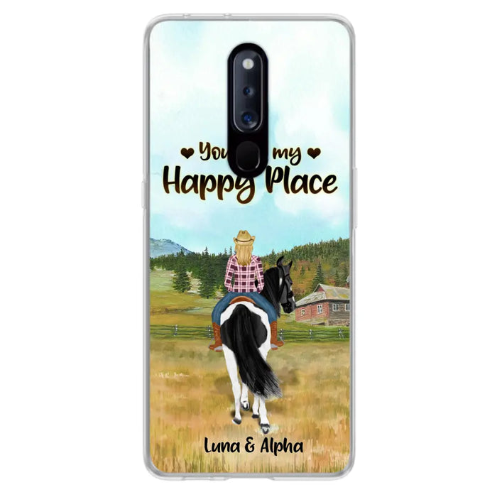 Custom Personalized Horse Riding Phone Case - You Are My Happy Place - Case Phone For Xiaomi, Oppo And Huawei