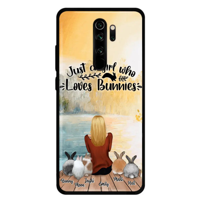 Custom Personalized Rabbit Mom Phone Case - Gifts For Rabbit Lovers With Upto 5 Rabbits - Just A Gril Who Loves Bunnies