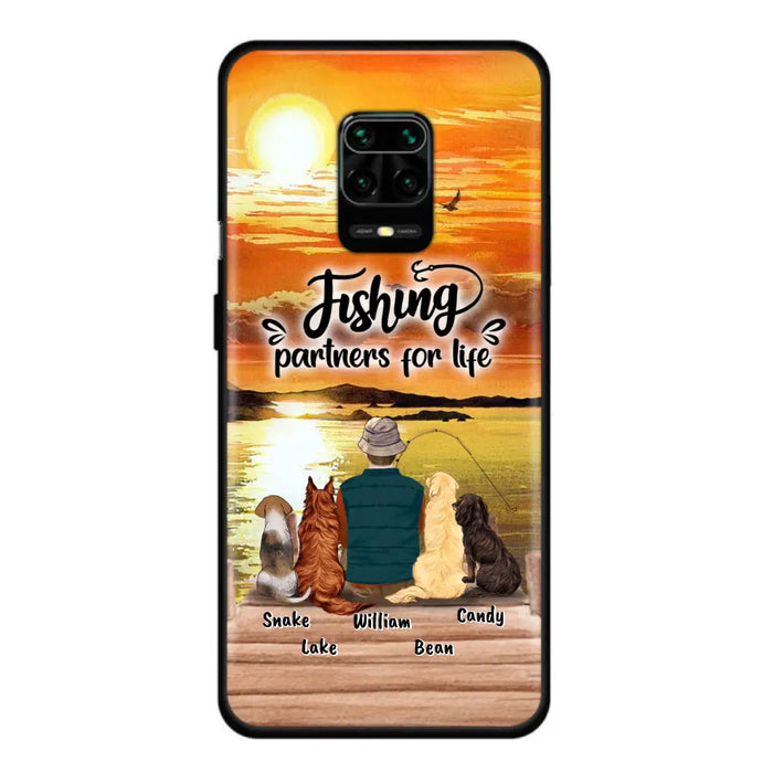 Custom Personalized Fishing Man Phone Case - Upto 4 Dogs - Phone Case For Xiaomi, Huawei and Oppo - 4TC88X