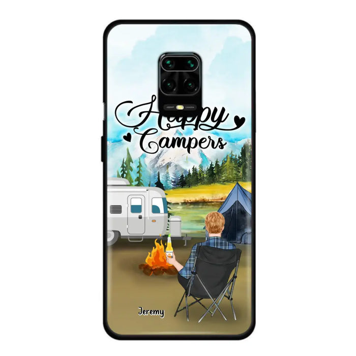 Personalized Camping Phone Case- Single Parent/ Couple With Upto 3 Dogs - Happy Campers - Phone Case For Xiaomi, Oppo, Huawei