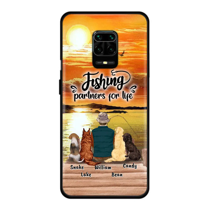 Custom Personalized Fishing Man Phone Case - Upto 4 Dogs - Phone Case For Xiaomi, Huawei and Oppo - 4TC88X