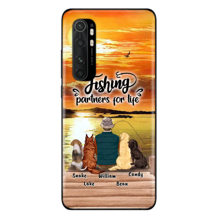 Custom Personalized Fishing Man Phone Case - Upto 4 Dogs - Phone Case For Xiaomi, Huawei and Oppo - 4TC88X