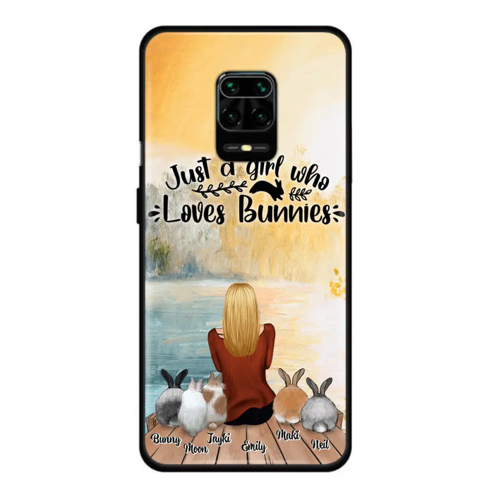 Custom Personalized Rabbit Mom Phone Case - Gifts For Rabbit Lovers With Upto 5 Rabbits - Just A Gril Who Loves Bunnies