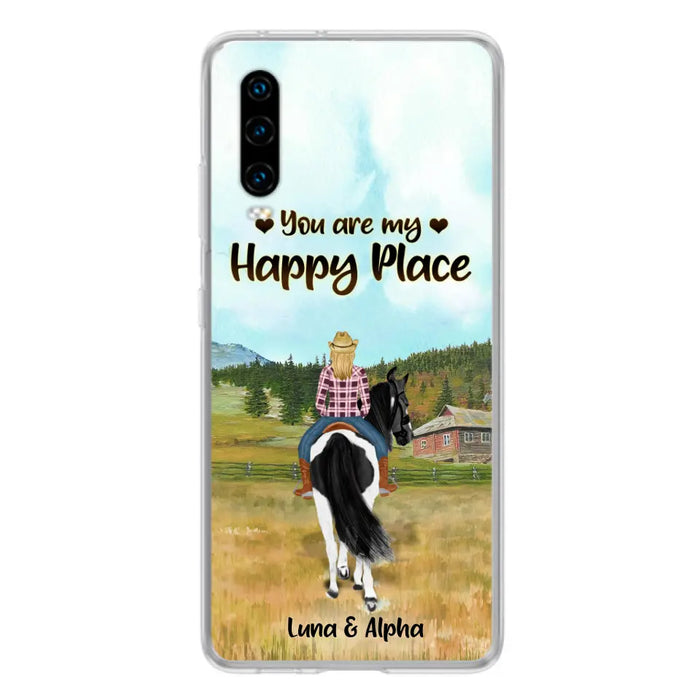 Custom Personalized Horse Riding Phone Case - You Are My Happy Place - Case Phone For Xiaomi, Oppo And Huawei