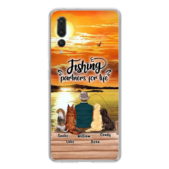 Custom Personalized Fishing Man Phone Case - Upto 4 Dogs - Phone Case For Xiaomi, Huawei and Oppo - 4TC88X