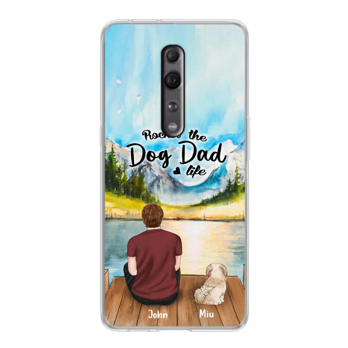 Custom Personalized Pet Mom/Dad Phone Case - Chubby or Slim with up to 7 Pets - Rocking The Dog Dad Life