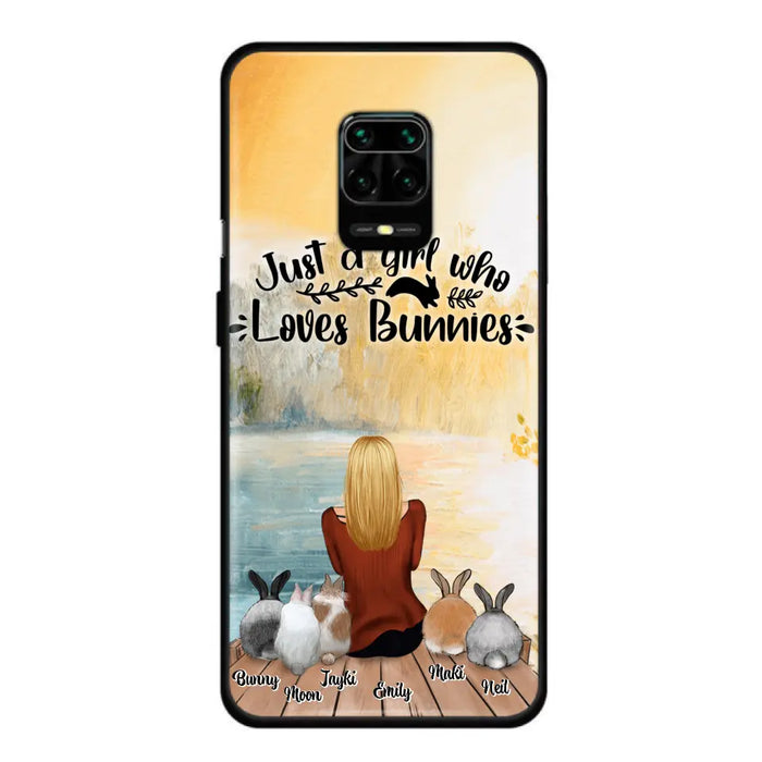 Custom Personalized Rabbit Mom Phone Case - Gifts For Rabbit Lovers With Upto 5 Rabbits - Just A Gril Who Loves Bunnies