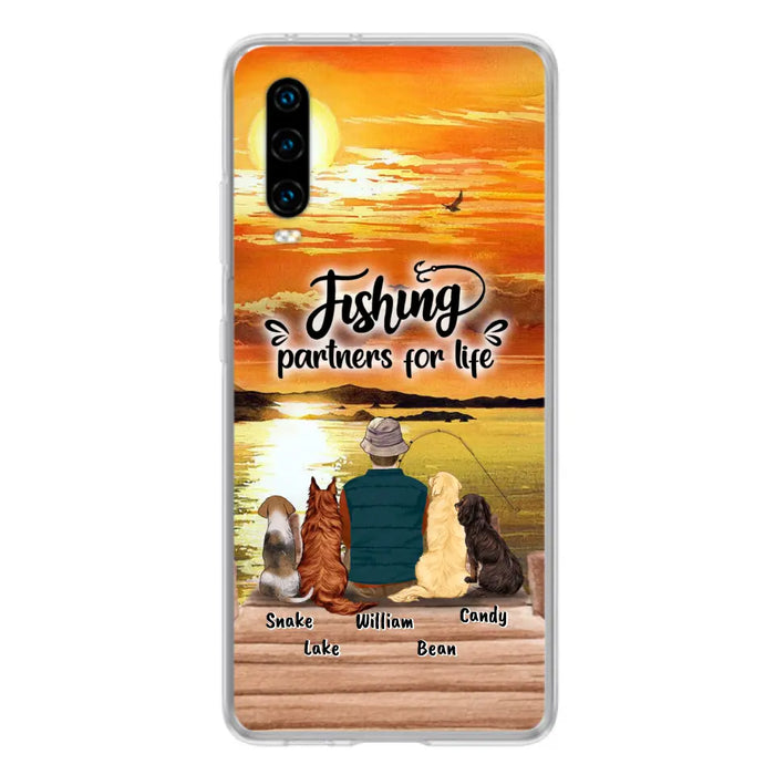 Custom Personalized Fishing Man Phone Case - Upto 4 Dogs - Phone Case For Xiaomi, Huawei and Oppo - 4TC88X