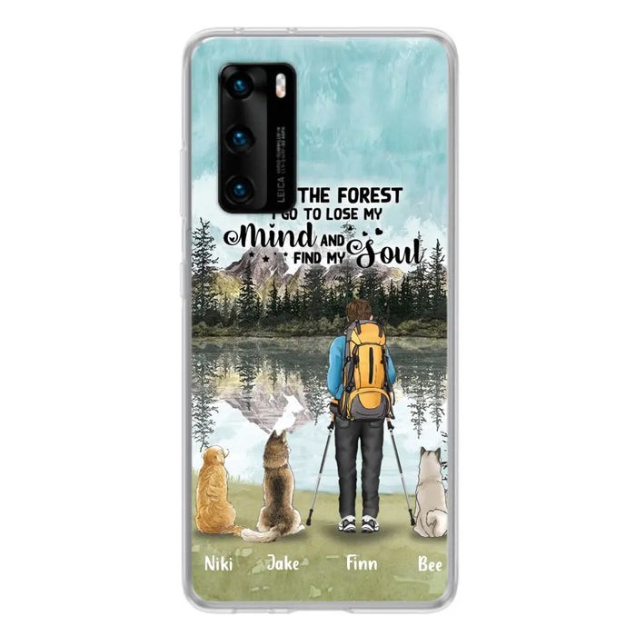 Custom Personalized Solo Hiking With Dogs Phone Case - Woman/Man With Upto 3 Pets - Case For Xiaomi, Huawei and Oppo - Q67GXN