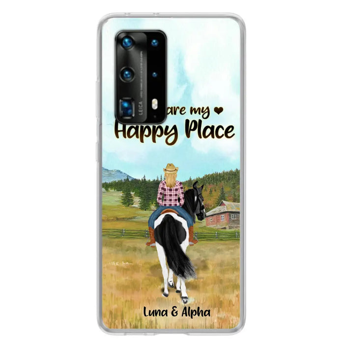 Custom Personalized Horse Riding Phone Case - You Are My Happy Place - Case Phone For Xiaomi, Oppo And Huawei