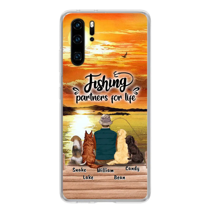 Custom Personalized Fishing Man Phone Case - Upto 4 Dogs - Phone Case For Xiaomi, Huawei and Oppo - 4TC88X