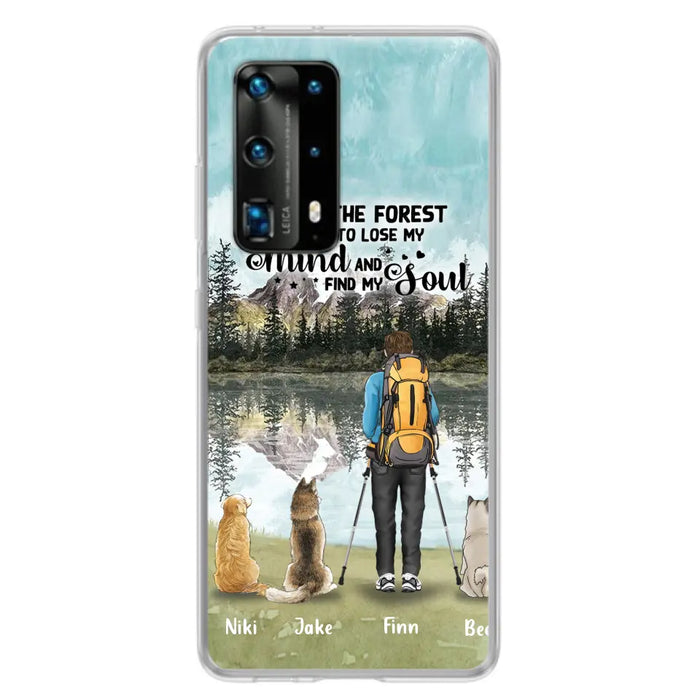 Custom Personalized Solo Hiking With Dogs Phone Case - Woman/Man With Upto 3 Pets - Case For Xiaomi, Huawei and Oppo - Q67GXN