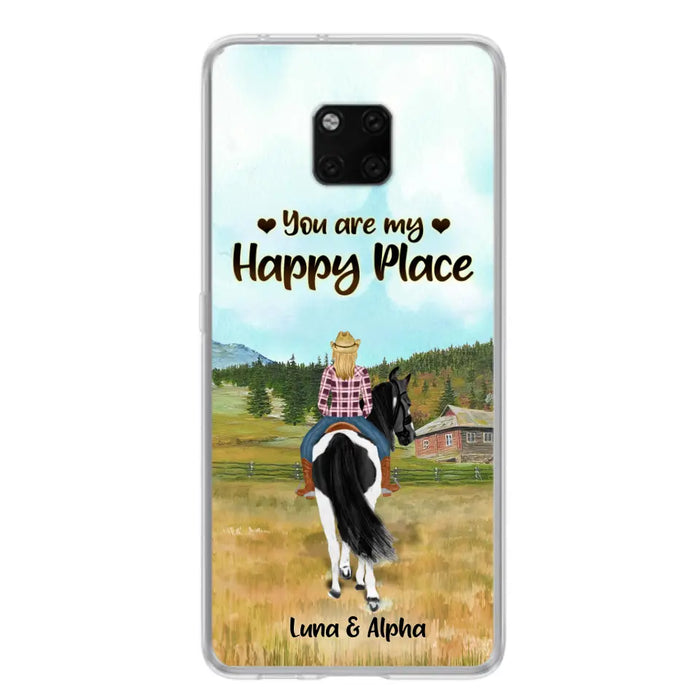 Custom Personalized Horse Riding Phone Case - You Are My Happy Place - Case Phone For Xiaomi, Oppo And Huawei