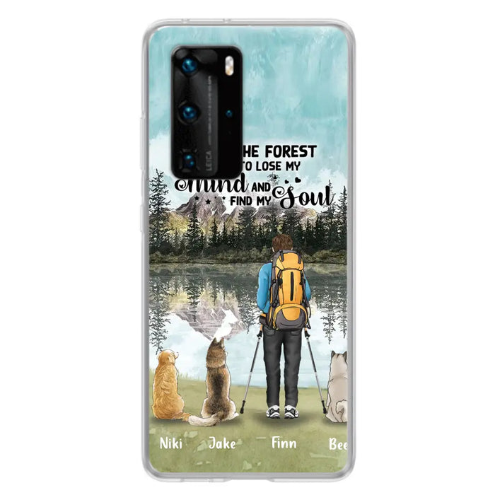 Custom Personalized Solo Hiking With Dogs Phone Case - Woman/Man With Upto 3 Pets - Case For Xiaomi, Huawei and Oppo - Q67GXN