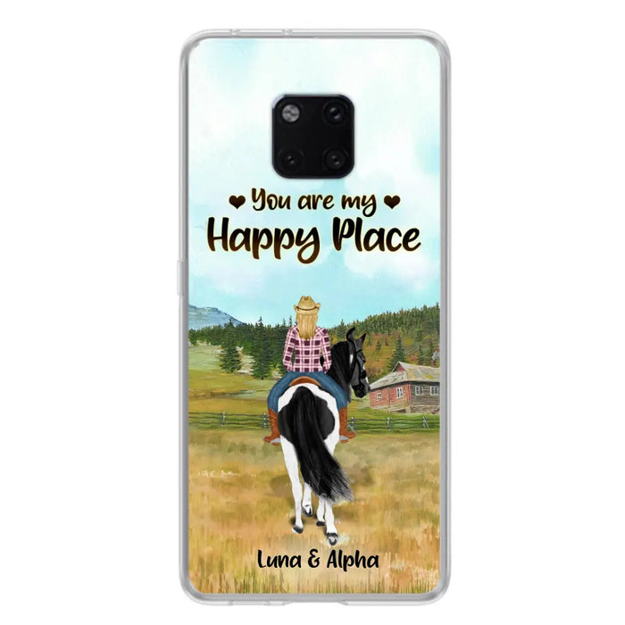 Custom Personalized Horse Riding Phone Case - You Are My Happy Place - Case Phone For Xiaomi, Oppo And Huawei