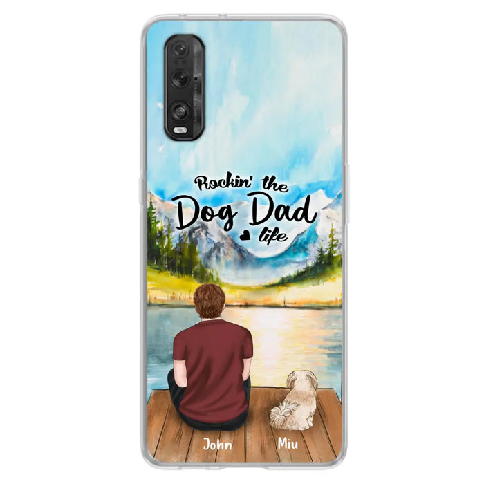 Custom Personalized Pet Mom/Dad Phone Case - Chubby or Slim with up to 7 Pets - Rocking The Dog Dad Life