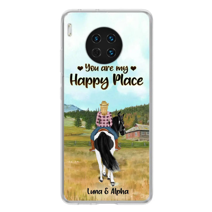 Custom Personalized Horse Riding Phone Case - You Are My Happy Place - Case Phone For Xiaomi, Oppo And Huawei