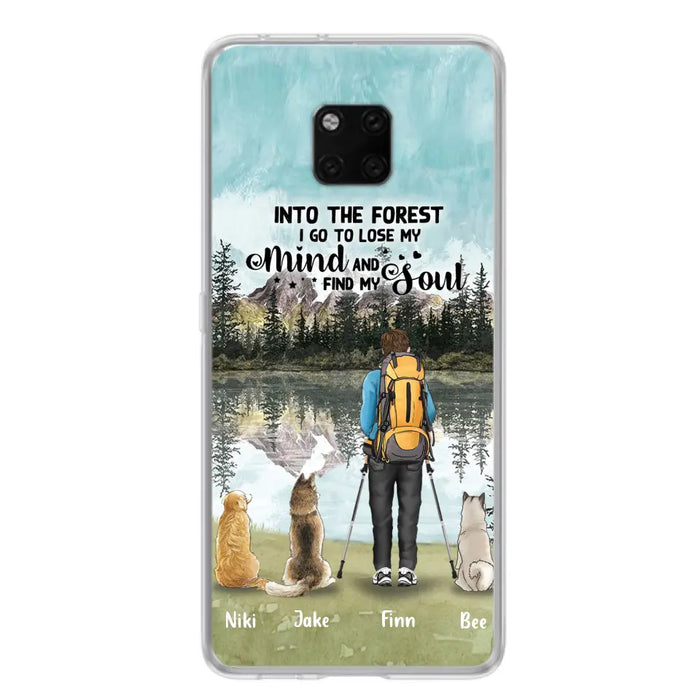 Custom Personalized Solo Hiking With Dogs Phone Case - Woman/Man With Upto 3 Pets - Case For Xiaomi, Huawei and Oppo - Q67GXN