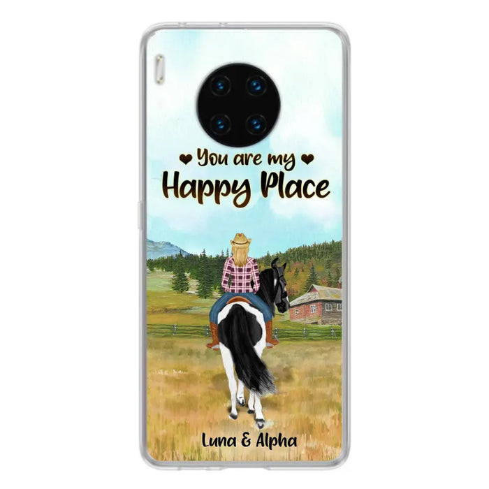 Custom Personalized Horse Riding Phone Case - You Are My Happy Place - Case Phone For Xiaomi, Oppo And Huawei