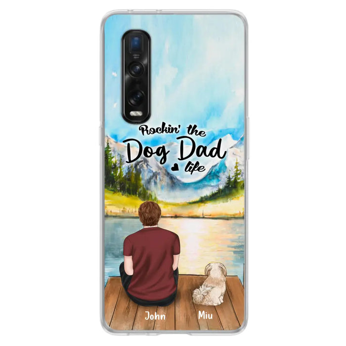 Custom Personalized Pet Mom/Dad Phone Case - Chubby or Slim with up to 7 Pets - Rocking The Dog Dad Life