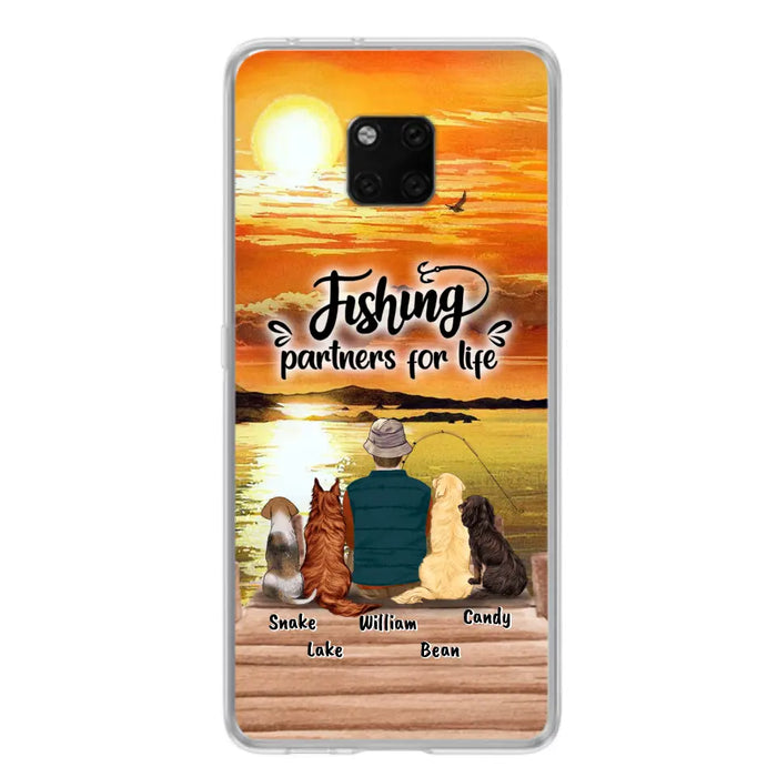 Custom Personalized Fishing Man Phone Case - Upto 4 Dogs - Phone Case For Xiaomi, Huawei and Oppo - 4TC88X