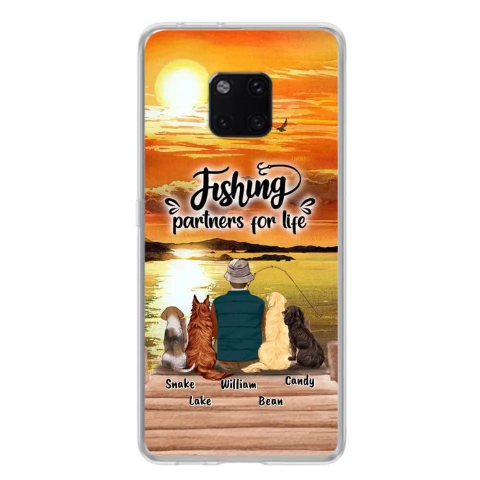 Custom Personalized Fishing Man Phone Case - Upto 4 Dogs - Phone Case For Xiaomi, Huawei and Oppo - 4TC88X