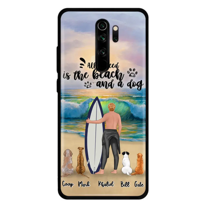 Custom Personalized Surfing Phone Case - Woman/Man With Upto 4 Pets  - Phone Case For Xiaomi, Huawei and Oppo - CCS180