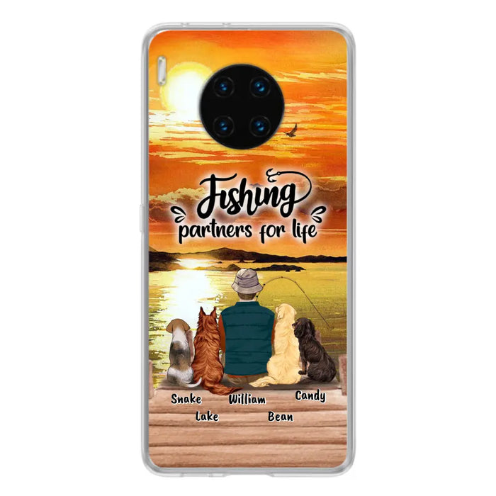 Custom Personalized Fishing Man Phone Case - Upto 4 Dogs - Phone Case For Xiaomi, Huawei and Oppo - 4TC88X