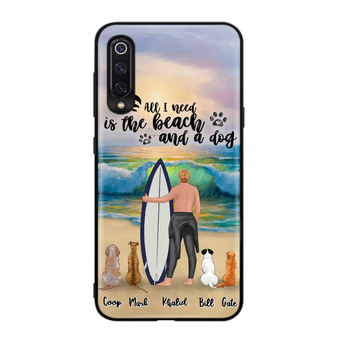 Custom Personalized Surfing Phone Case - Woman/Man With Upto 4 Pets  - Phone Case For Xiaomi, Huawei and Oppo - CCS180