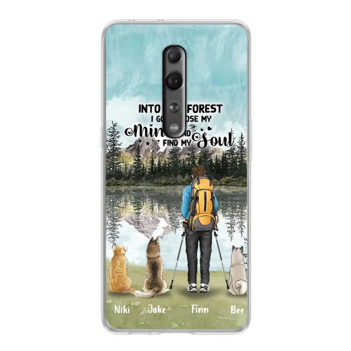 Custom Personalized Solo Hiking With Dogs Phone Case - Woman/Man With Upto 3 Pets - Case For Xiaomi, Huawei and Oppo - Q67GXN