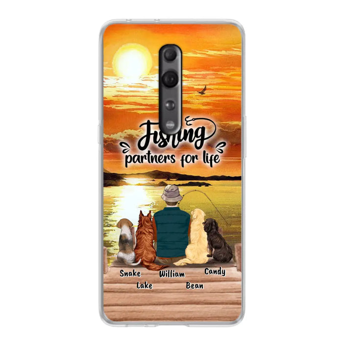 Custom Personalized Fishing Man Phone Case - Upto 4 Dogs - Phone Case For Xiaomi, Huawei and Oppo - 4TC88X