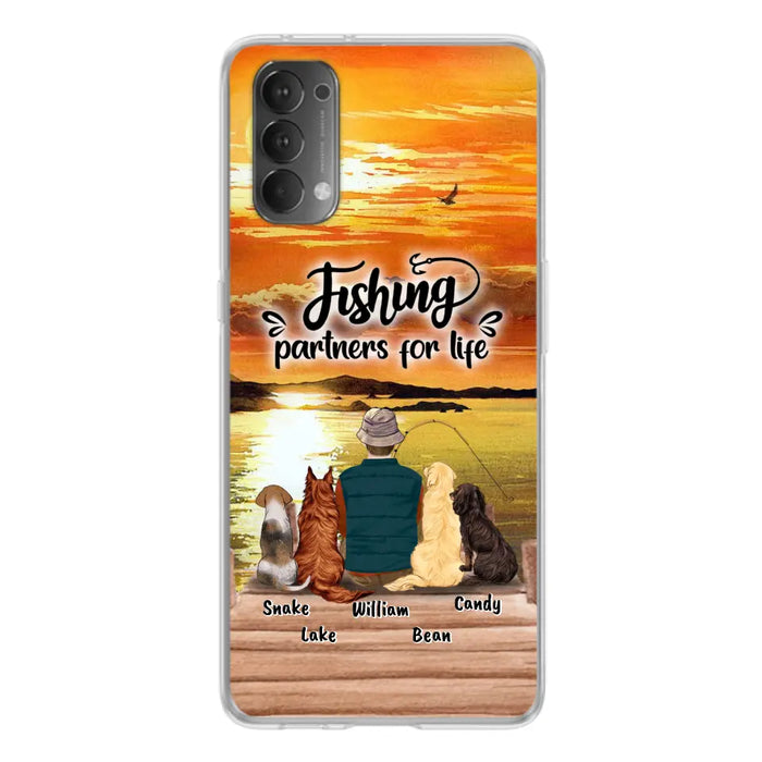 Custom Personalized Fishing Man Phone Case - Upto 4 Dogs - Phone Case For Xiaomi, Huawei and Oppo - 4TC88X