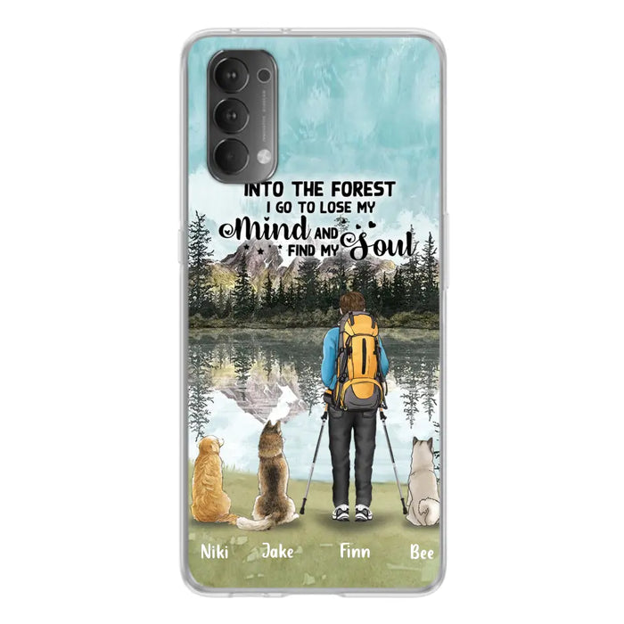 Custom Personalized Solo Hiking With Dogs Phone Case - Woman/Man With Upto 3 Pets - Case For Xiaomi, Huawei and Oppo - Q67GXN