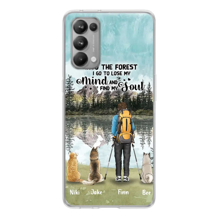 Custom Personalized Solo Hiking With Dogs Phone Case - Woman/Man With Upto 3 Pets - Case For Xiaomi, Huawei and Oppo - Q67GXN