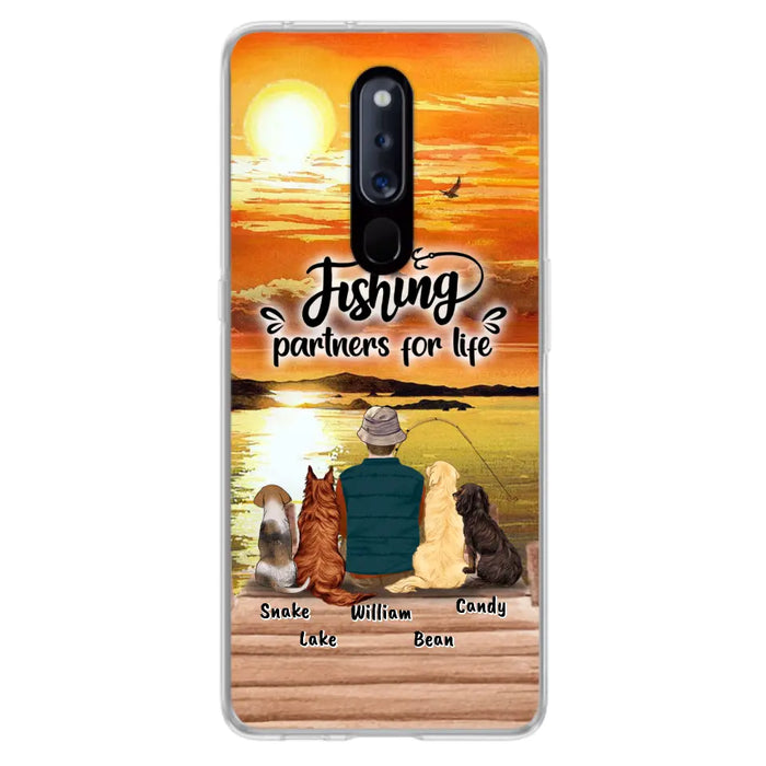 Custom Personalized Fishing Man Phone Case - Upto 4 Dogs - Phone Case For Xiaomi, Huawei and Oppo - 4TC88X