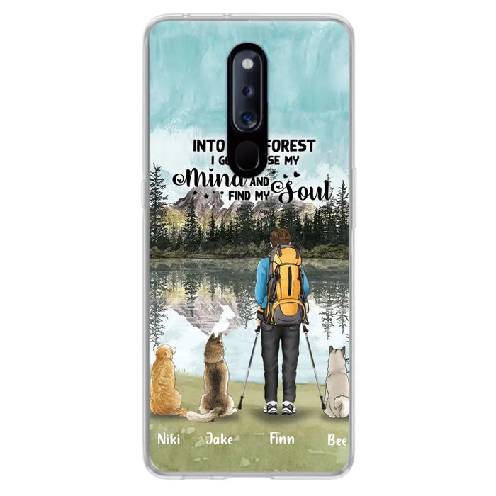 Custom Personalized Solo Hiking With Dogs Phone Case - Woman/Man With Upto 3 Pets - Case For Xiaomi, Huawei and Oppo - Q67GXN