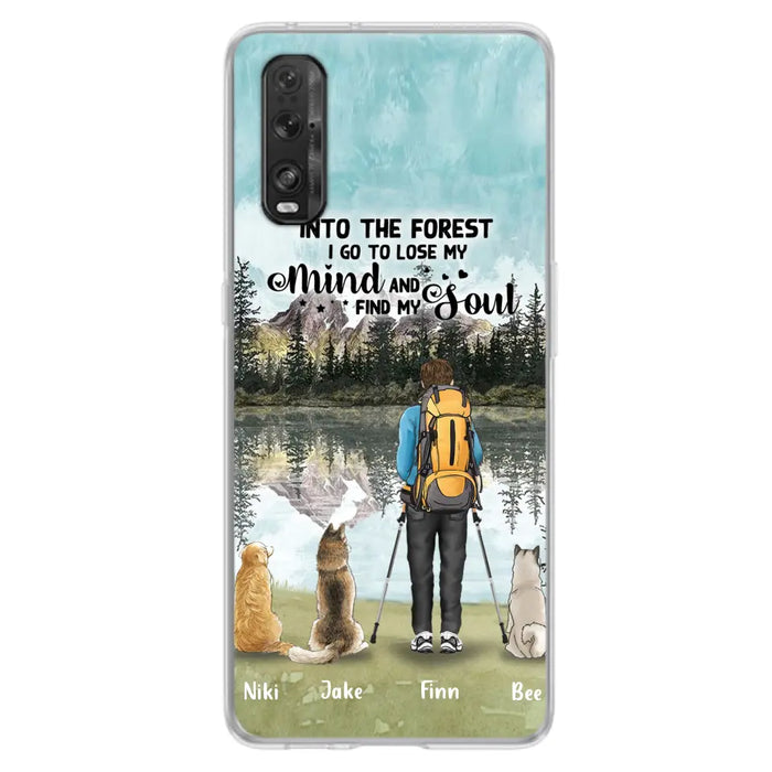 Custom Personalized Solo Hiking With Dogs Phone Case - Woman/Man With Upto 3 Pets - Case For Xiaomi, Huawei and Oppo - Q67GXN