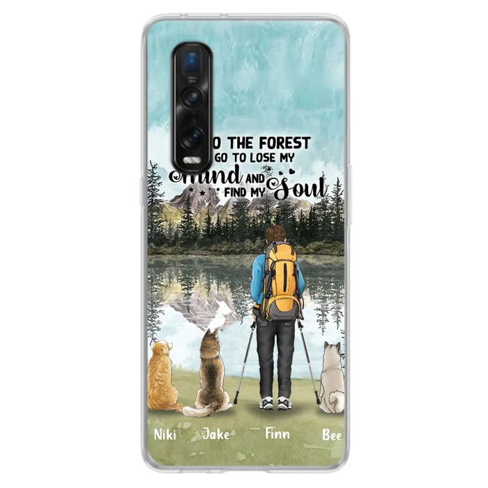 Custom Personalized Solo Hiking With Dogs Phone Case - Woman/Man With Upto 3 Pets - Case For Xiaomi, Huawei and Oppo - Q67GXN