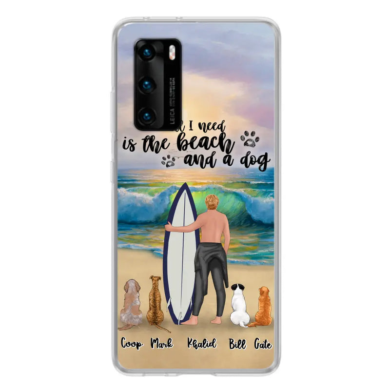 Personalized Surfing Phone Case - Woman/Man With Up to 4 Pets  - Phone Case For Xiaomi, Huawei and Oppo - CCS180