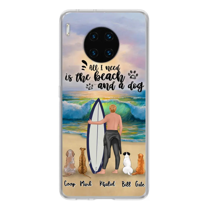 Custom Personalized Surfing Phone Case - Woman/Man With Upto 4 Pets  - Phone Case For Xiaomi, Huawei and Oppo - CCS180