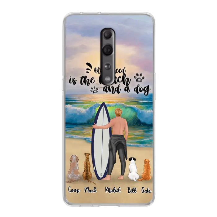 Custom Personalized Surfing Phone Case - Woman/Man With Upto 4 Pets  - Phone Case For Xiaomi, Huawei and Oppo - CCS180